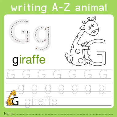 Illustrator A'dan Z'ye hayvan g yazma