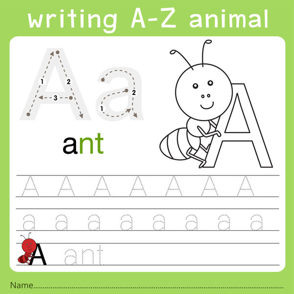 Создатель написания a-z животного А.
