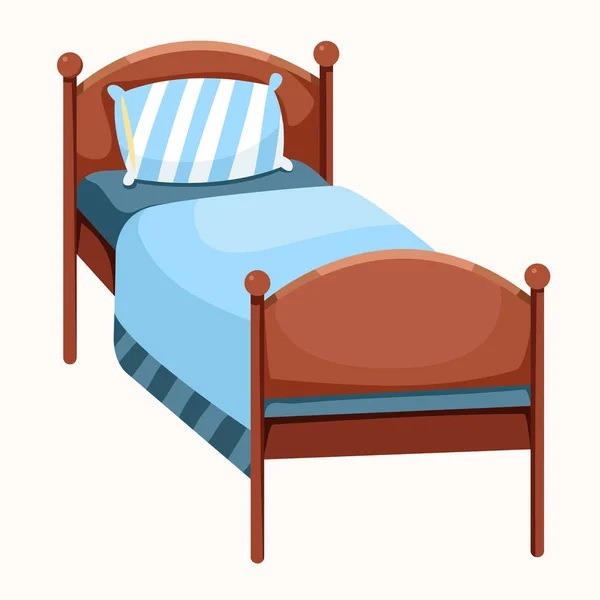 Ілюстратор ліжка ізольований — стоковий вектор