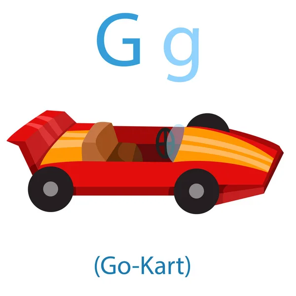 Фигурист G for Go-Kart — стоковый вектор