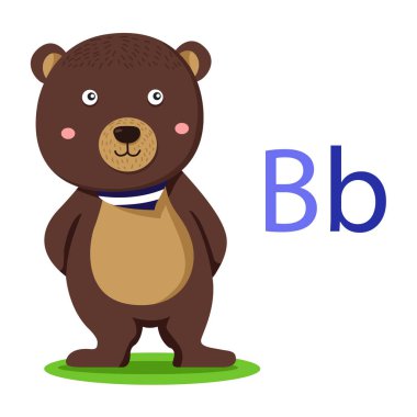 alfabe vektör hayvan çocuk için