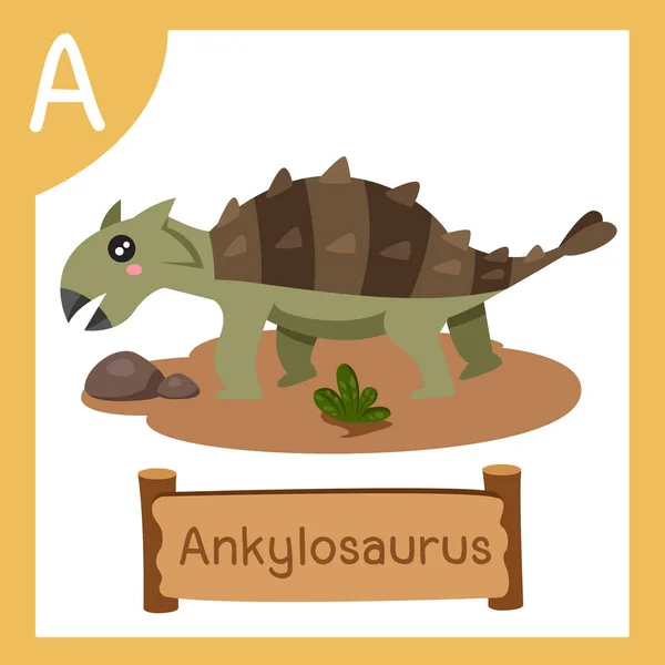 Ilustrador Para Dinossauro Ankylosaurus — Vetor de Stock
