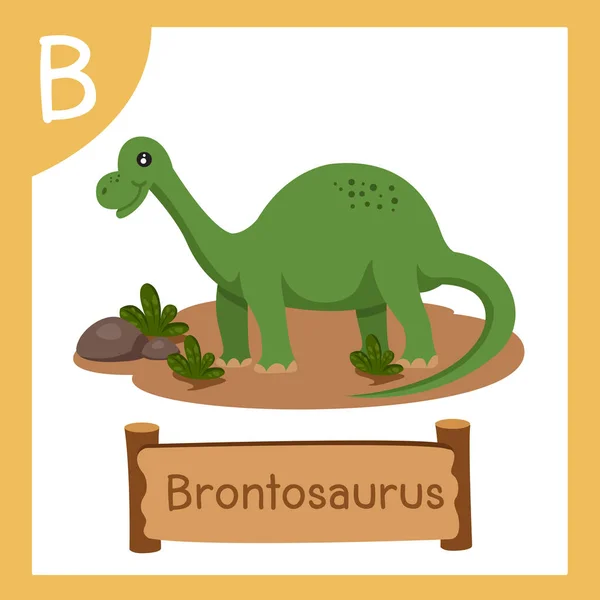 Illustrator Dinosaur Brontosaurus — Stock Vector