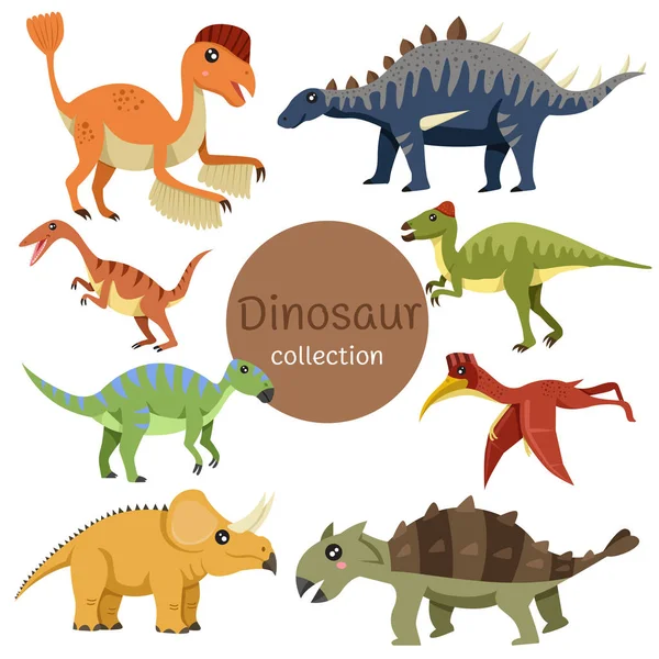 Ilustrador Colección Dinosaurios Dos — Archivo Imágenes Vectoriales