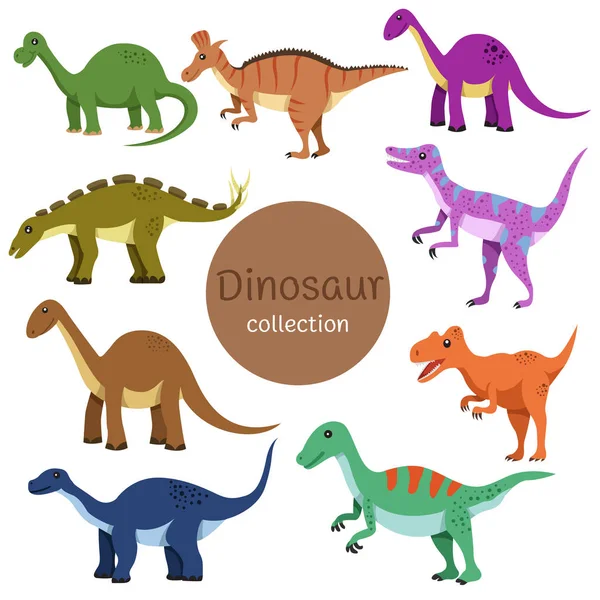 Illustrateur Collection Dinosaures — Image vectorielle