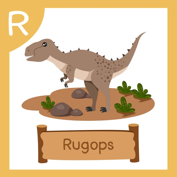Illustratör För Dinosaurie Rugops — Stock vektor