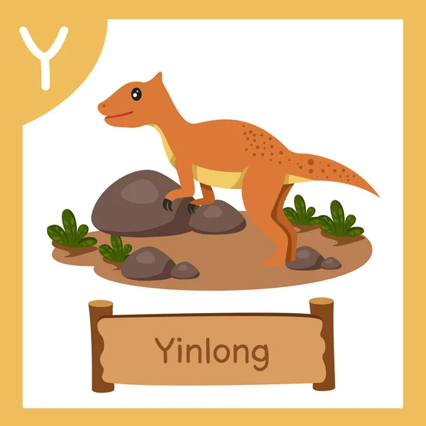 Ilustrátor Pro Dinosaurus Yinlong — Stockový vektor