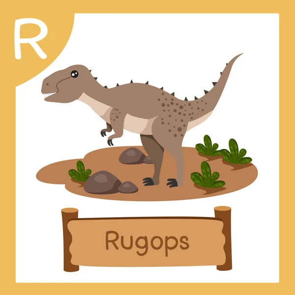 Illustrator Dinosaur Rugops 로열티 프리 스톡 일러스트레이션