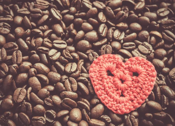 Kahve ve kalp arka plan — Stok fotoğraf
