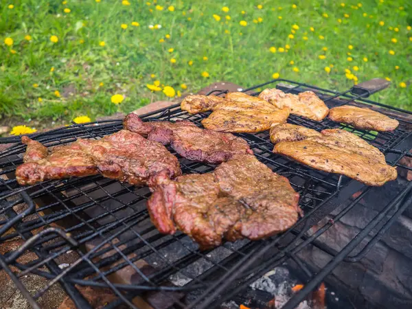 BBQ Eten op de grill — Stockfoto