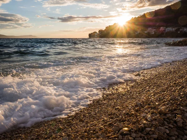 Sunset Mediterranean Sea Drvenik Croatia — Stock Photo, Image