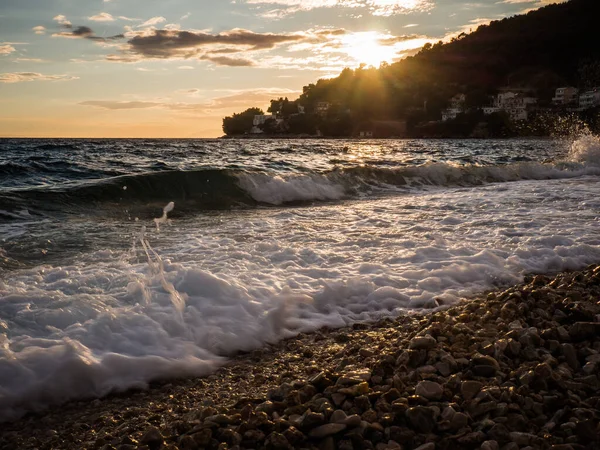 Sunset Mediterranean Sea Drvenik Croatia — Stock Photo, Image