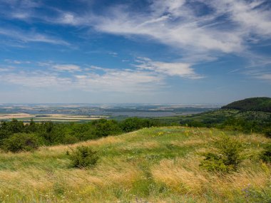 Pavlov Hills 'in güzel doğası, Çek Cumhuriyeti, yürüyüş tatili
