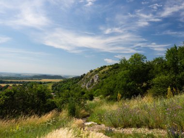 Pavlov Hills 'in güzel doğası, Çek Cumhuriyeti, yürüyüş tatili