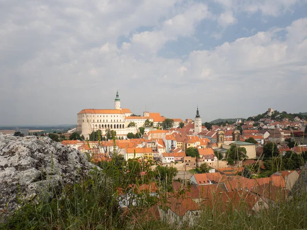 Historic city Mikulov with lots of sights, Czech republic, South Moaravia, view of city centre