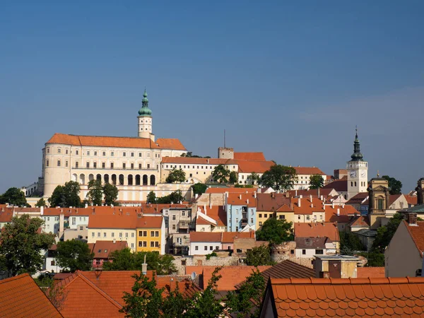 Historic City Mikulov Lots Sights Czech Republic South Moaravia View Stock Picture