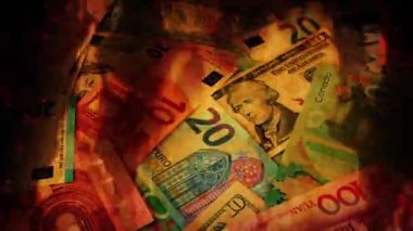 Alevler soyut uluslararası banknotlar