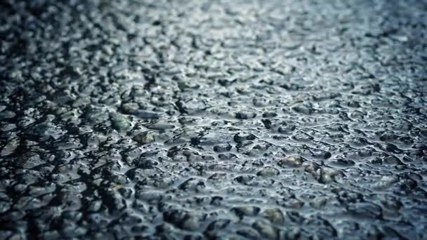 Moviéndose sobre la superficie húmeda de la carretera — Vídeos de Stock