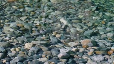 Gündüz dalgalanan sığ nehir yatak