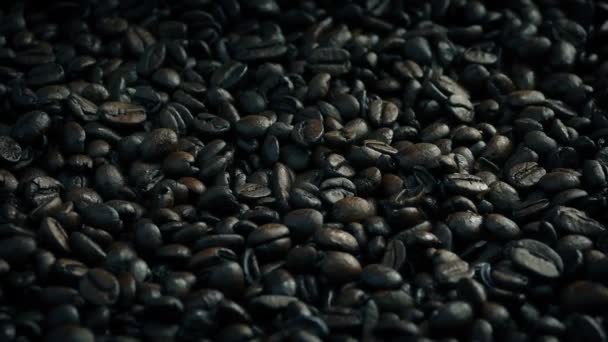 Pile Of Roasted Coffee Beans — Stock Video