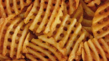 Patates kızartması lezzetli Waffle kesme