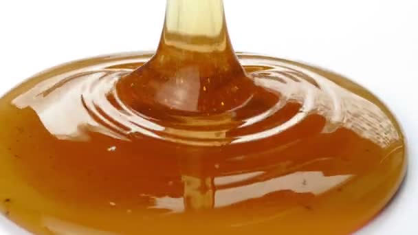 Honing gieten Closeup — Stockvideo