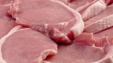 Domuz pirzolası plakalı Closeup döndürme