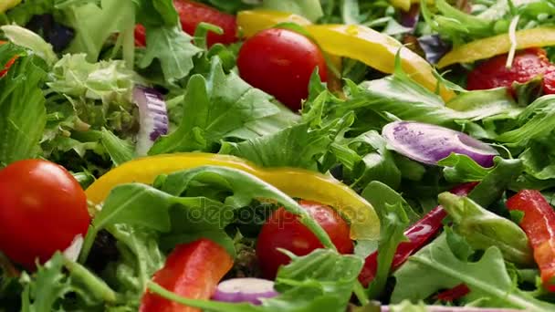 Vestidos Despejados Salada Fresca — Vídeo de Stock