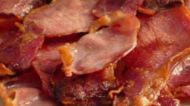 Gevrek domuz pastırması Closeup çekim
