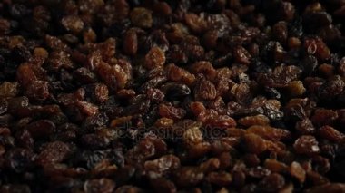 Yavaş yavaş Closeup dönüm kuru üzüm