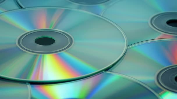 Blank Cds Rotating Closeup — Stock Video