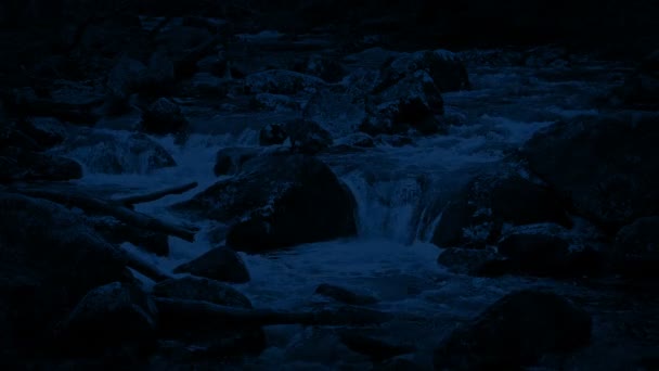 Río Escénico Naturaleza Noche — Vídeos de Stock