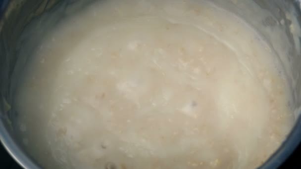 Porridge Che Cucina Vaso — Video Stock