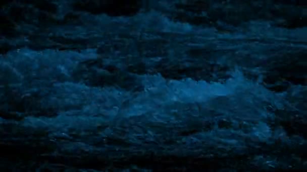 Дикий Гірській Річці Вночі — стокове відео