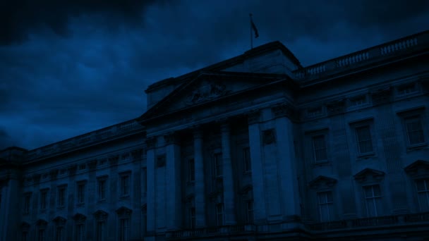 Buckingham Palace Stormy Night — Stock Video