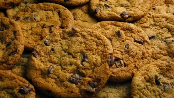 Deliciosas Galletas Seguimiento Tiro — Vídeos de Stock