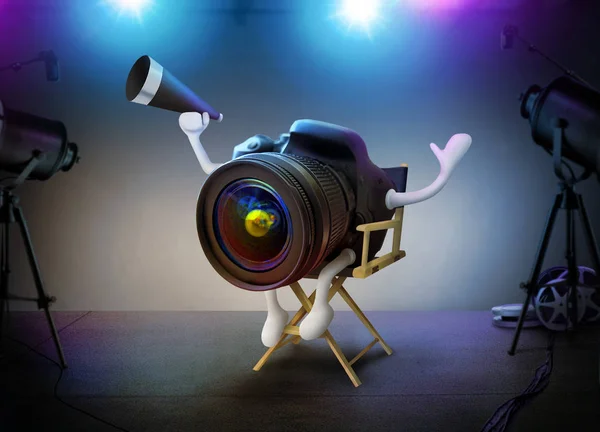 Kamera Dslr yönetmen film setinde