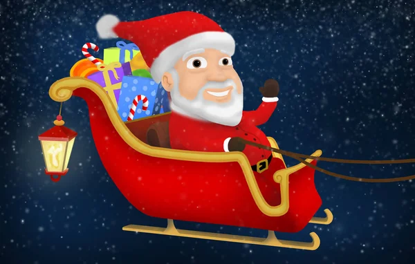 santa onun kızak sürme