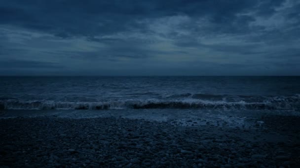 Côte Mer Dramatique Crépuscule — Video