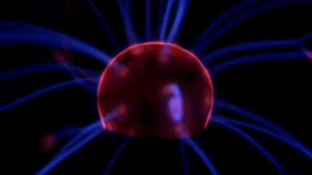 Elektrikli Plasma Küre Kapanış Görüntüsü — Stok video