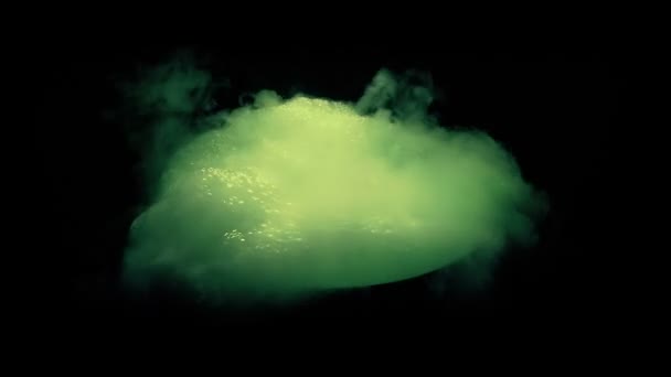 Witches Green Cauldron Isolated Black Compositing Element — Stock Video