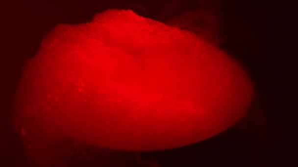 Fumées Furoncles Liquides Rouges Incandescents — Video