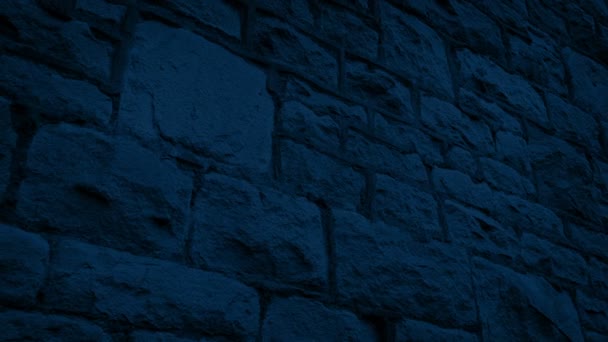 夜の動くショットで城の壁 — ストック動画