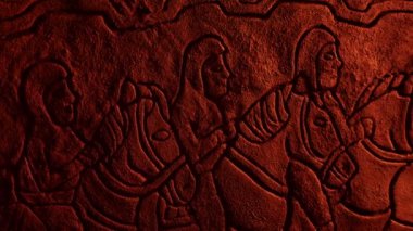Mum Işığında oyulmuş Magna Carta Taşı
