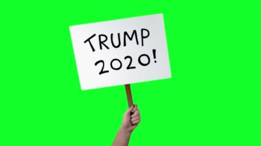 2020 Donald Trump İşareti Yeşil Ekran 2 Çekim Kaldırdı