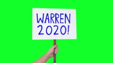 2020 Elizabeth Warren imzalı Yeşil Ekran