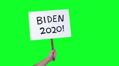 2020 Joe Biden İşareti Yeşil Ekran 2 Çekim Kaldırdı