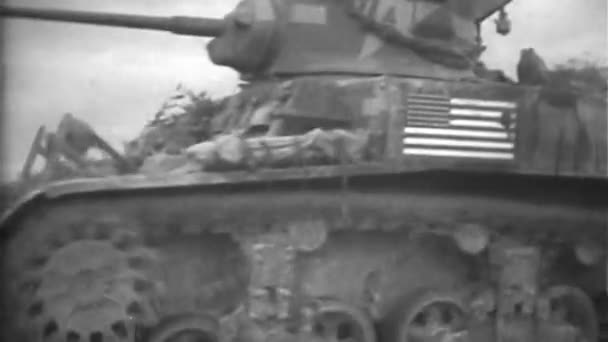 Ww2 Tanque Montagem Artilharia Pesada — Vídeo de Stock