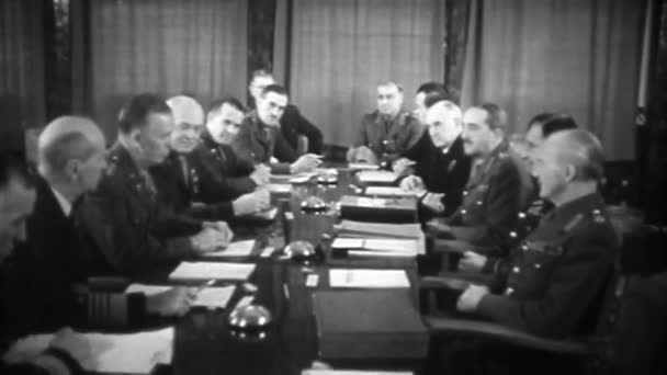 第二次世界大戦 米国の将軍会議 — ストック動画