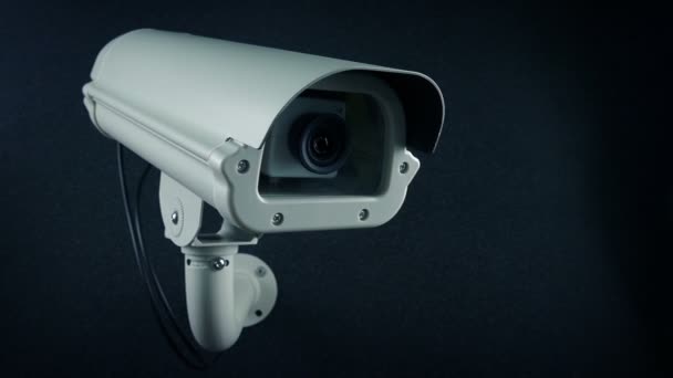 Passerar Cctv Kamerafilm Med Blinkande Ljus — Stockvideo